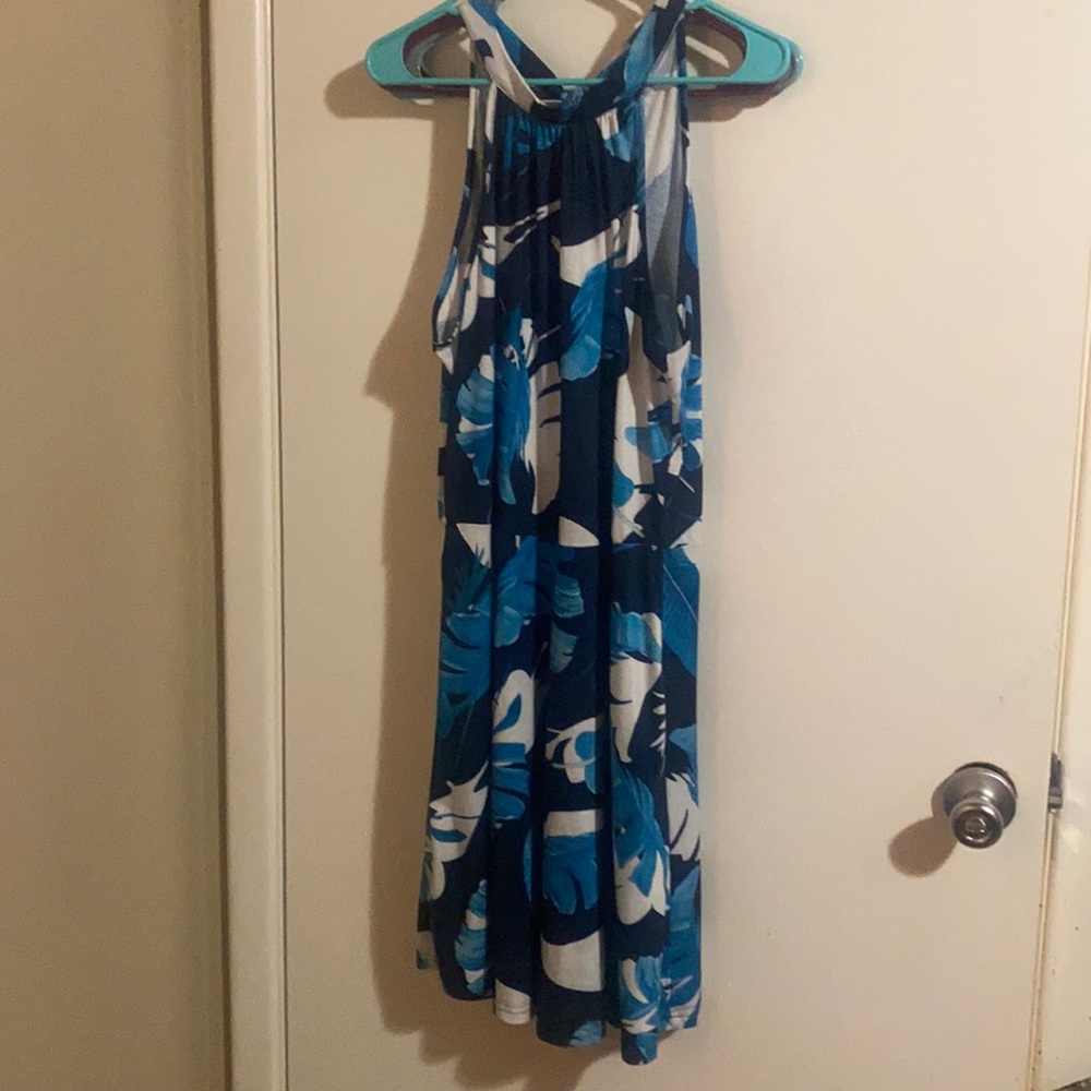 Blue floral dress